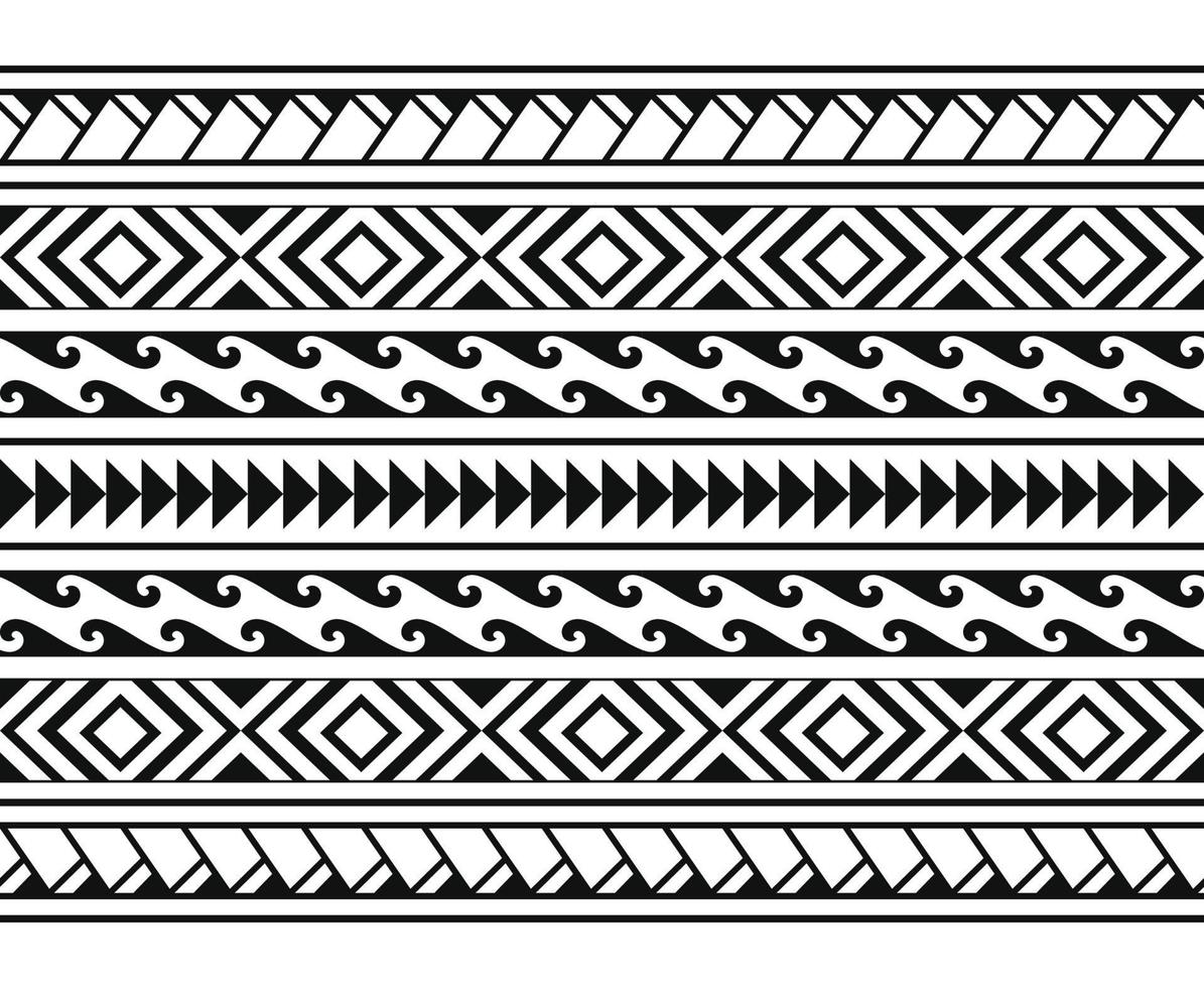 padrão de havaí sem costura tribal maori polinésia. fundo para tecido, papel de parede, modelo de cartão, papel de embrulho, decoração, tapete, têxtil, capa. padrão de estilo de tatuagem étnica vetor