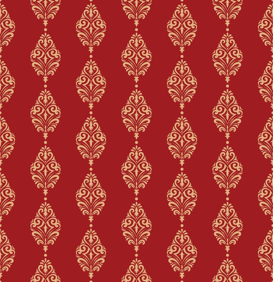 ornamento padrão sem costura de damasco de luxo, textura vitoriana real para tecido, decoração de parede, toalha de mesa vetor