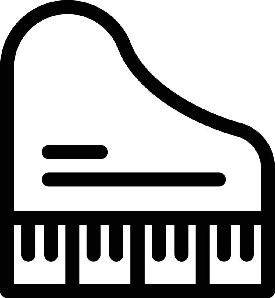 ícone da linha de piano vetor