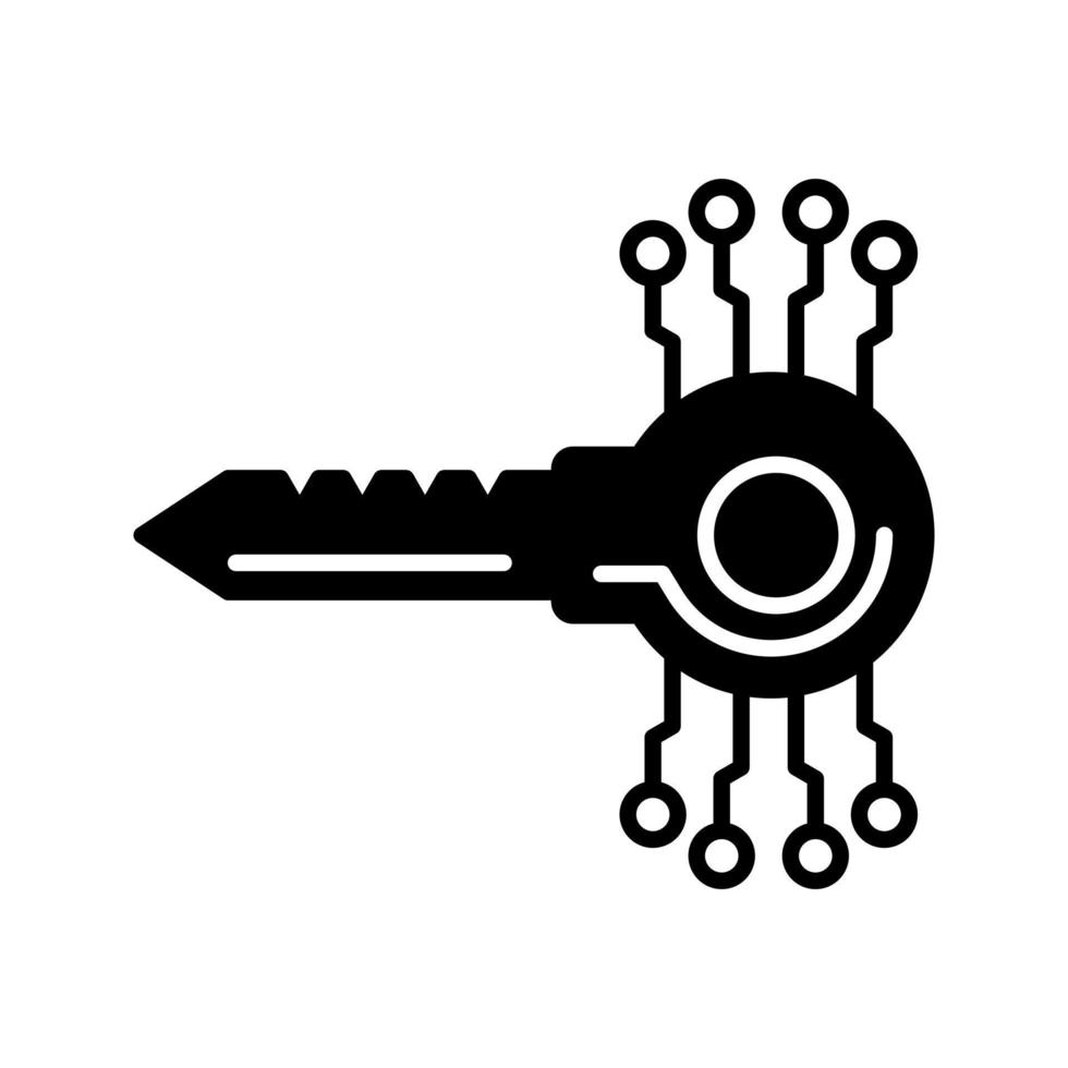 ícone de vetor de código chave