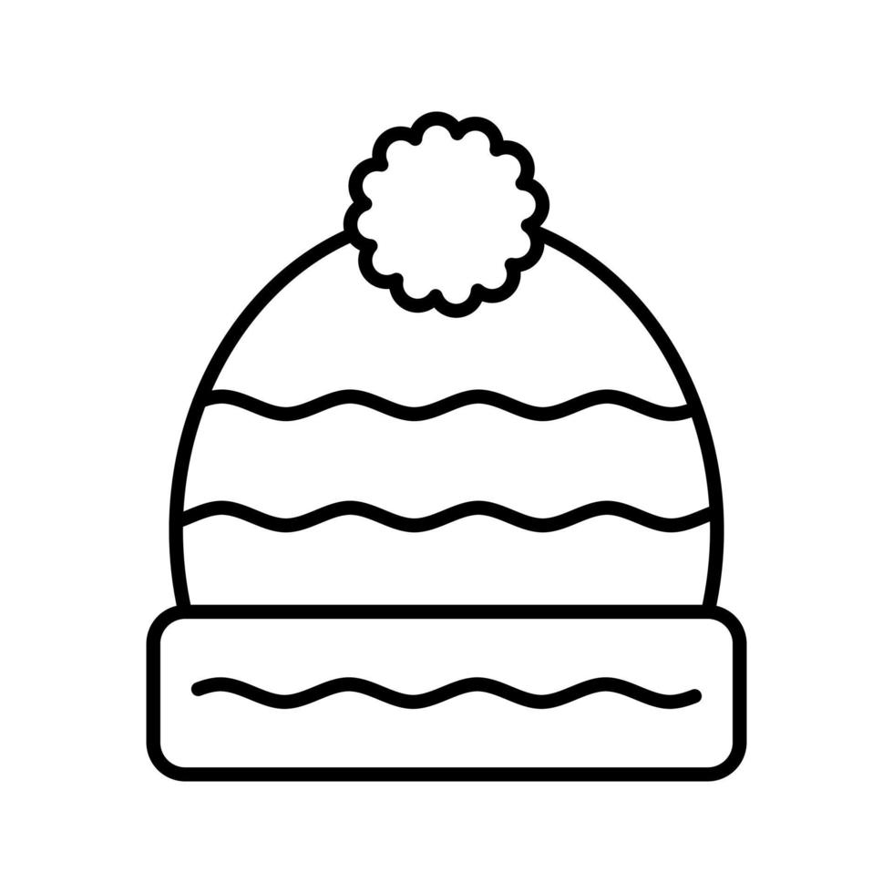ícone de vetor de chapéu de inverno