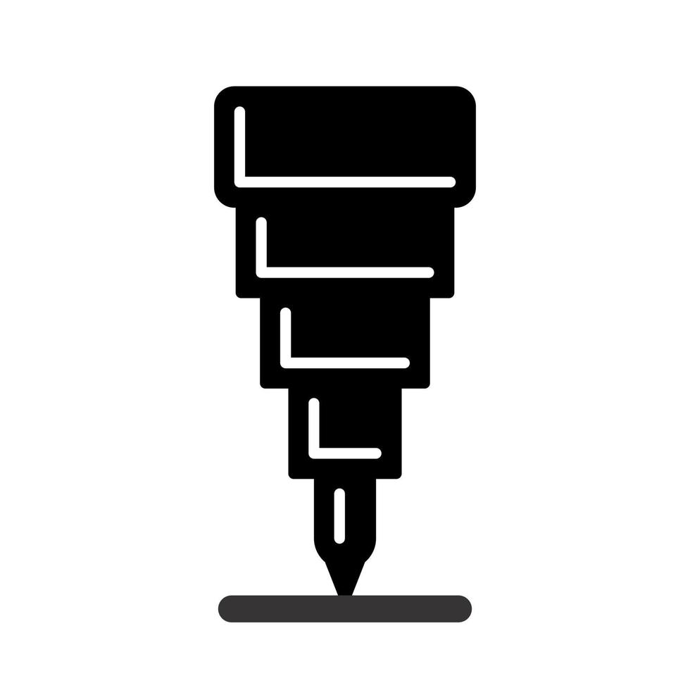 ícone de vetor de caneta de ponta fina