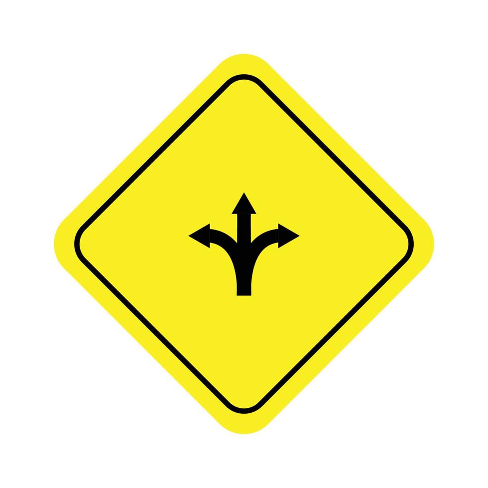 bifurcação no logotipo da estrada vetor