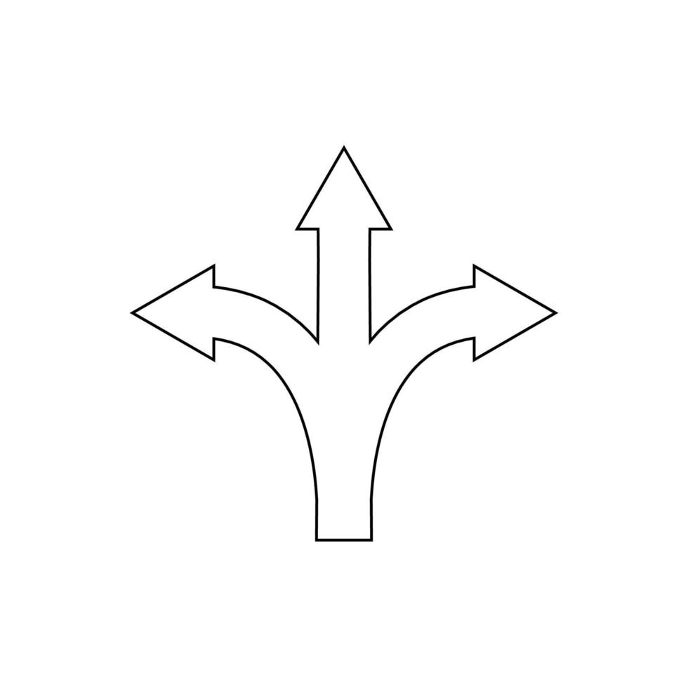 bifurcação no logotipo da estrada vetor