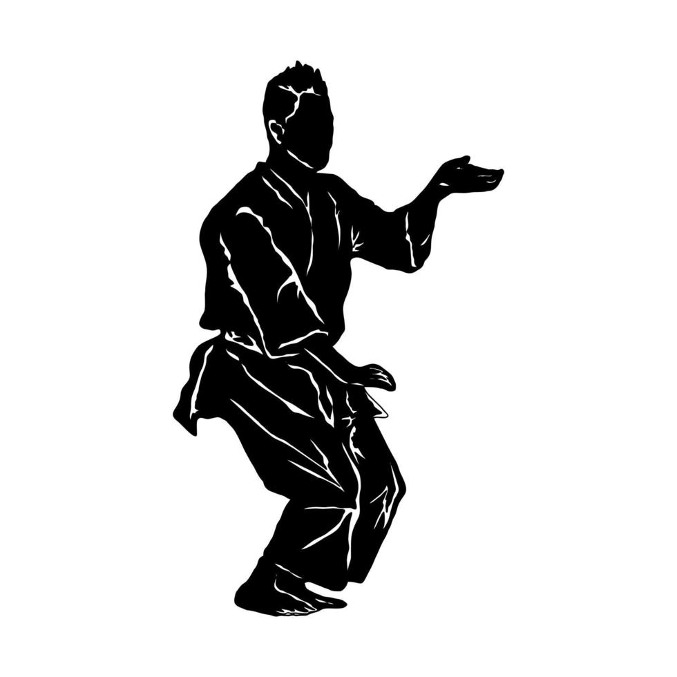 logotipo do ícone do vetor de arte marcial karate taekwondo
