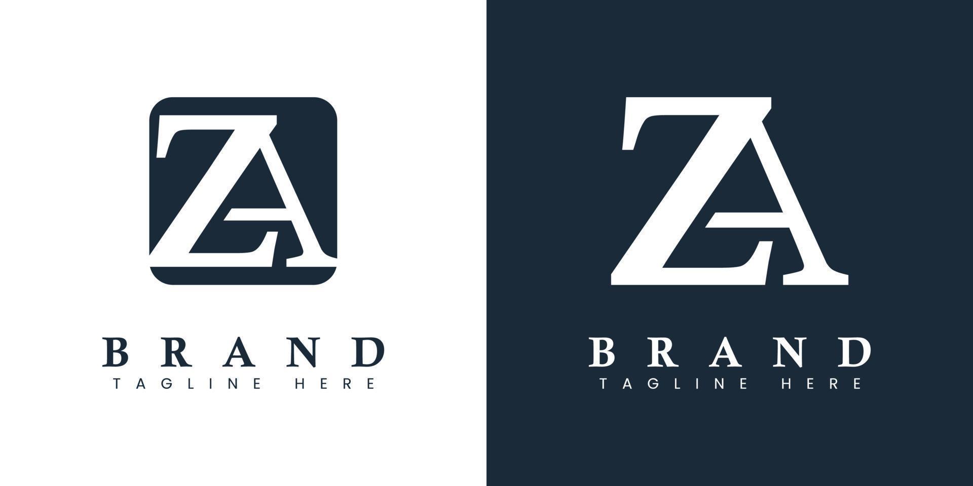 logotipo moderno e simples da letra az, adequado para qualquer negócio com iniciais az ou za. vetor