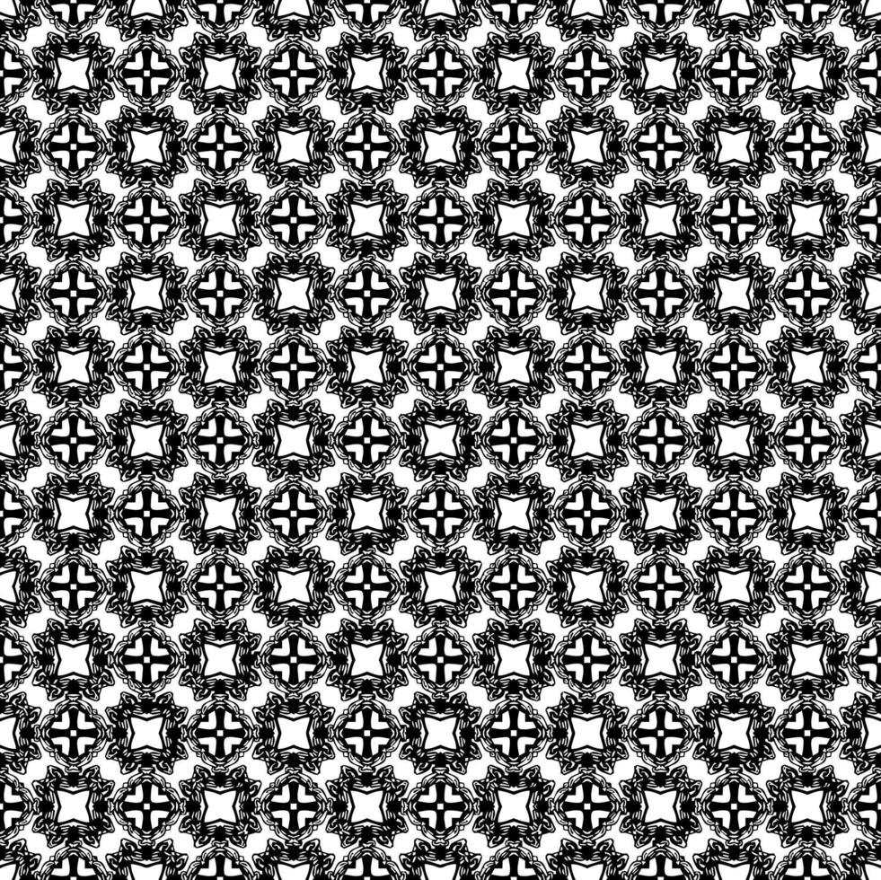 textura padrão sem costura preto e branco. design gráfico ornamental em tons de cinza. ornamentos em mosaico. modelo de padrão. vetor