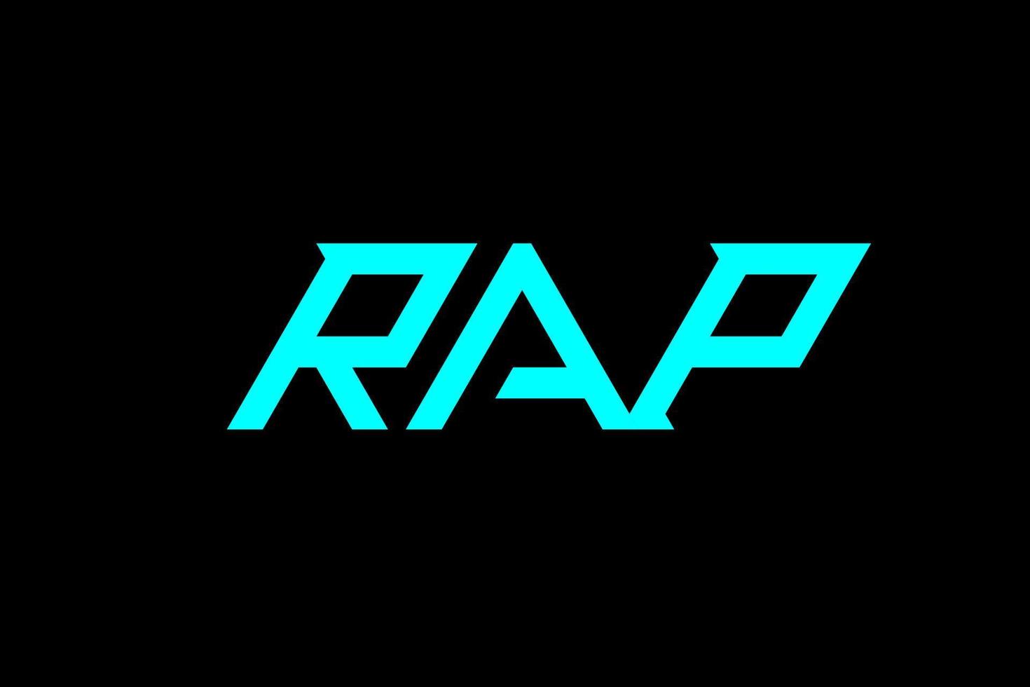 design de logotipo de letra e alfabeto de rap vetor