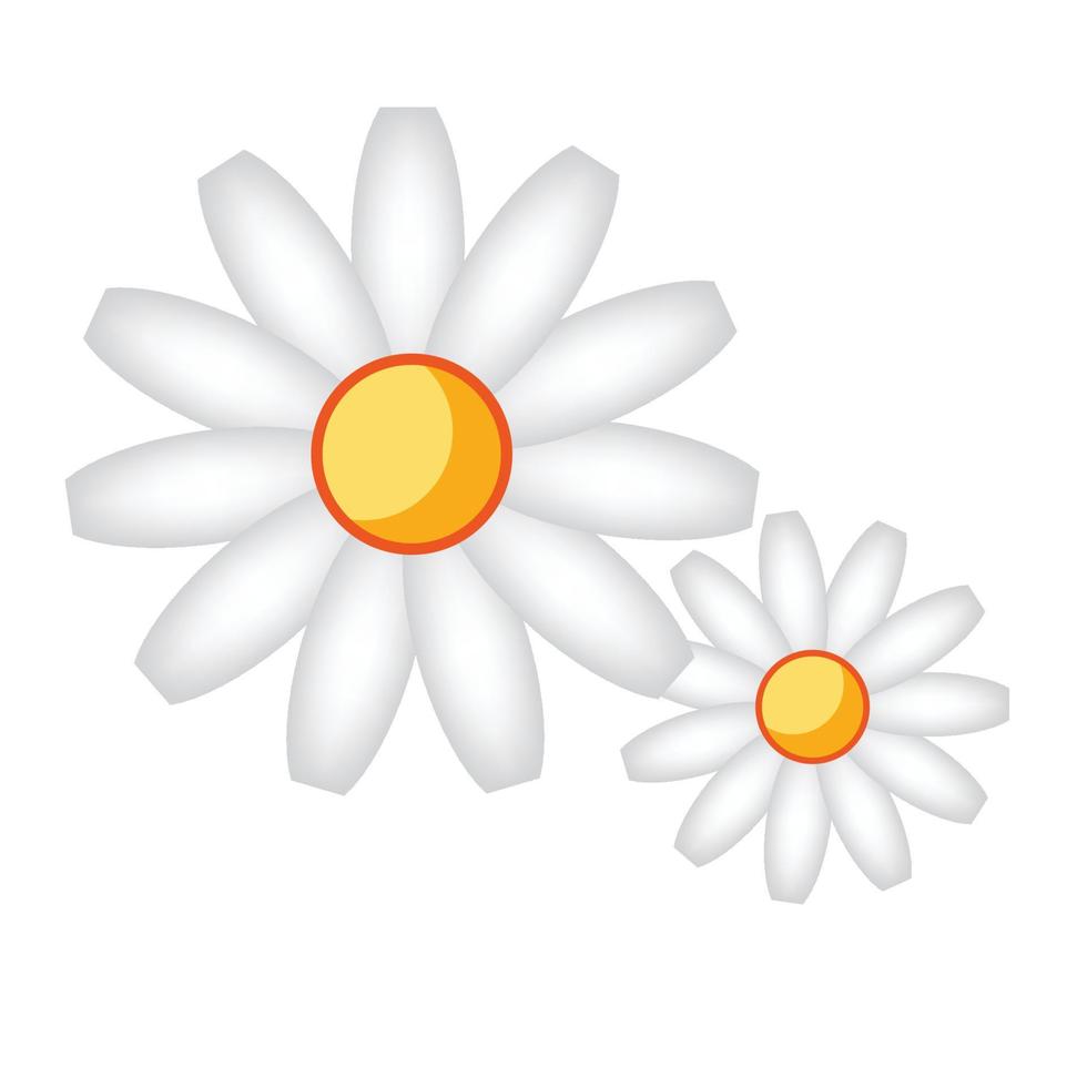 design de vetor de ornamento de flor branca bonito