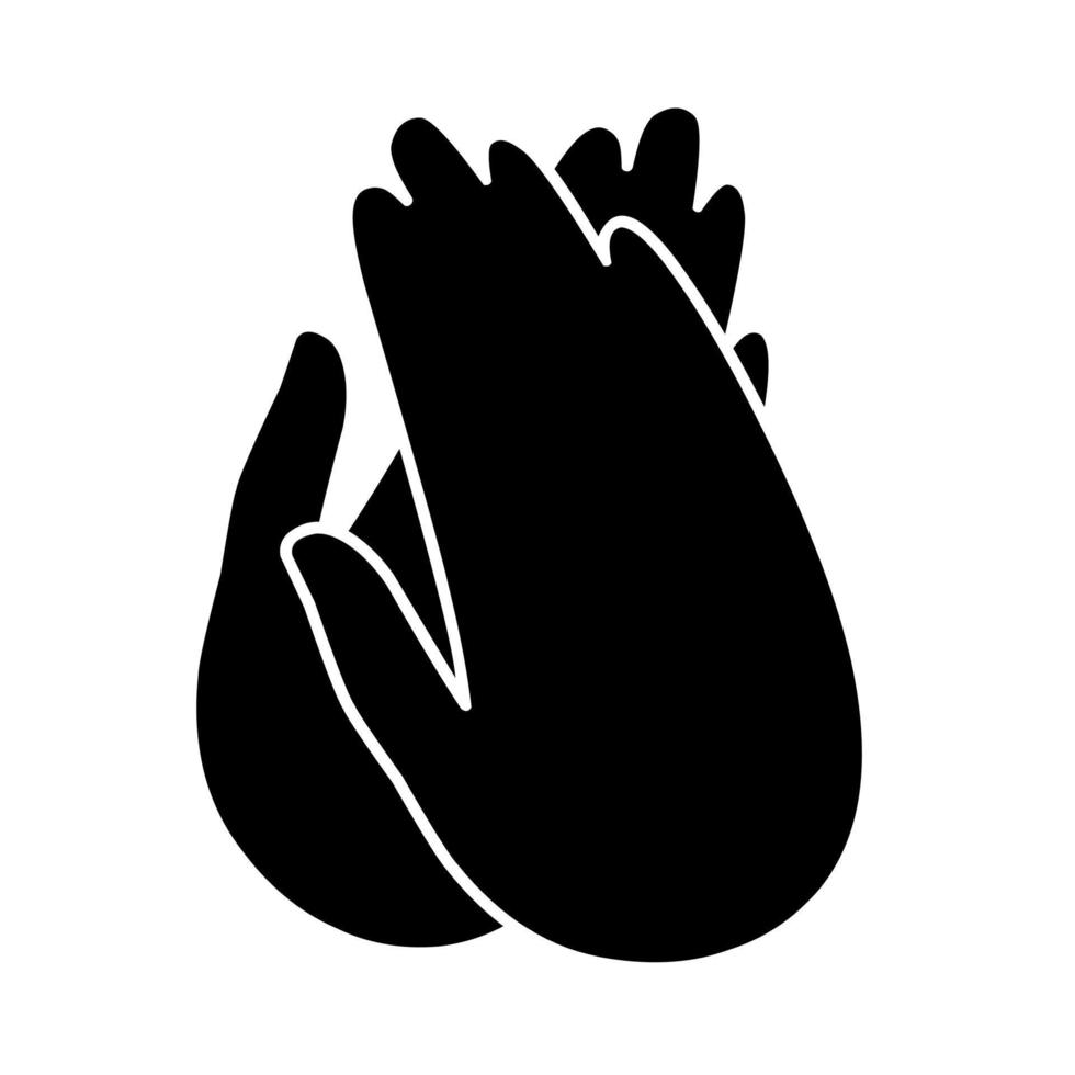 ilustração em vetor de mãos humanas batendo palmas em um fundo branco. duas belas mãos negras para o logotipo do prêmio.