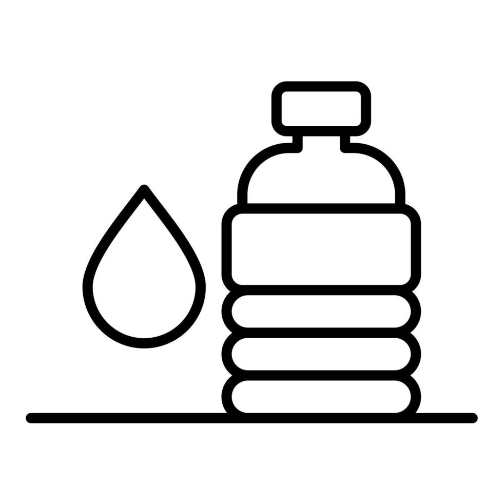 ícone da linha de limpeza de água e vinagre vetor