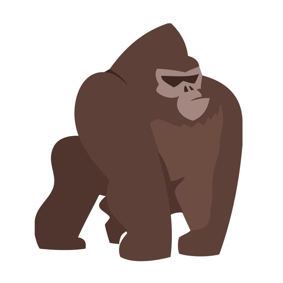 imagem de ícone de ilustração vetorial animal gorila vetor