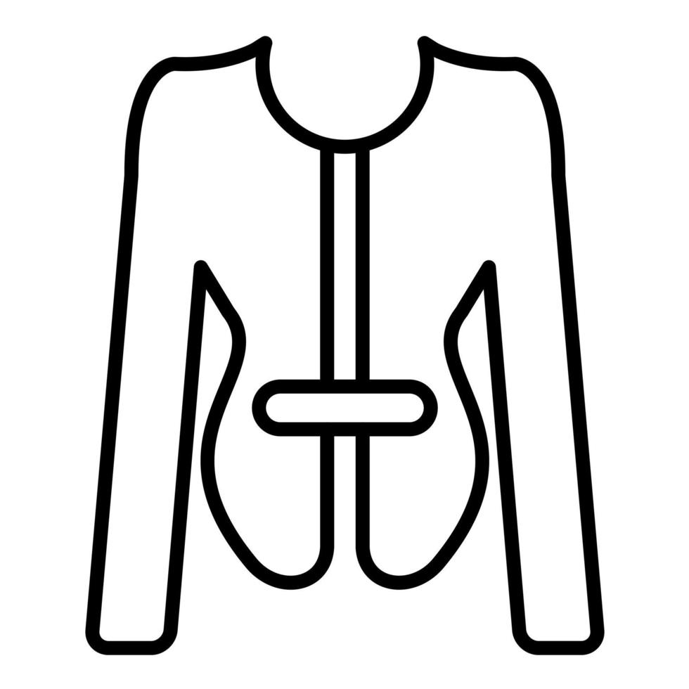 ícone da linha de túnica vetor