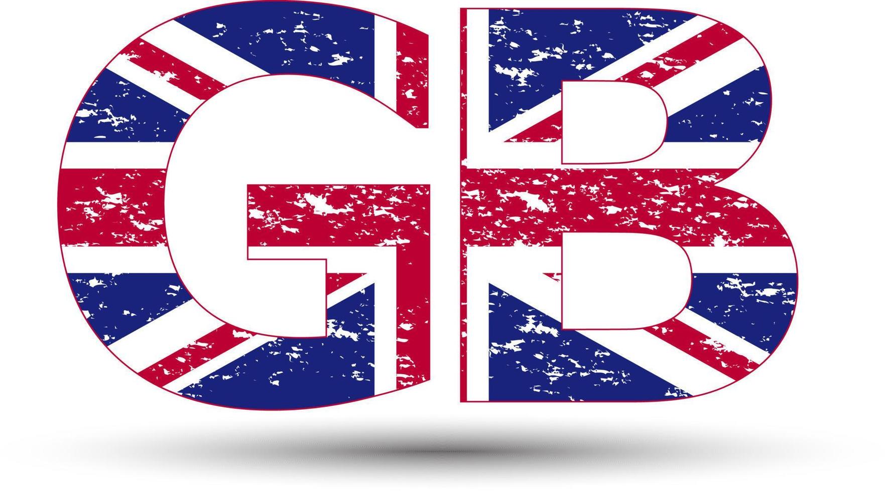 ícone da bandeira da Grã-Bretanha. folhagem de baner de modelo do reino unido. ilustração vetorial. vetor