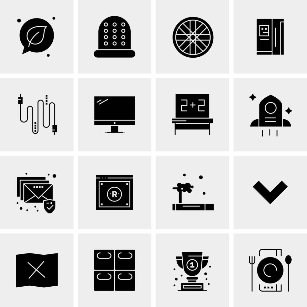 16 ícones de negócios universais vector ilustração de ícone criativo para usar em projeto relacionado à web e móvel