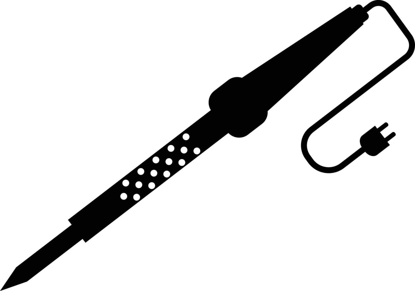 ícone de solda no fundo branco. sinal de ferro de solda. símbolo da ferramenta. estilo plano. vetor
