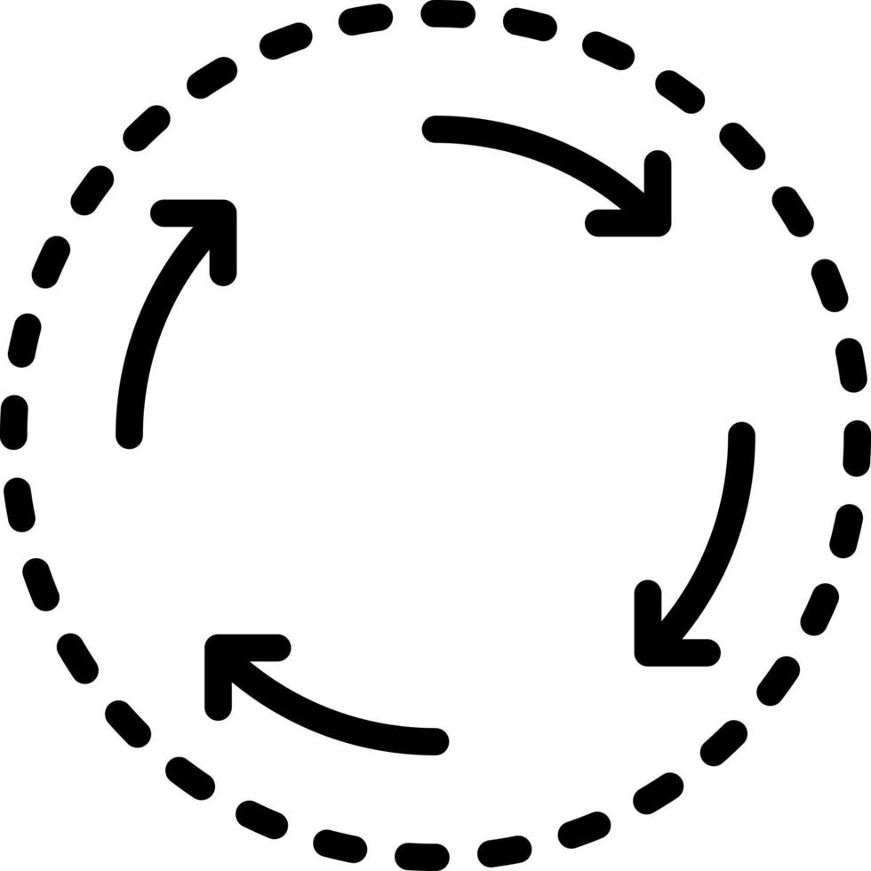 ícone de linha para ciclo vetor