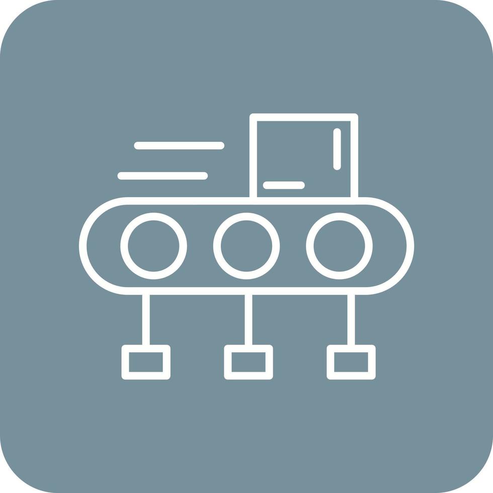 linha do transportador de bagagem ícones de fundo de canto redondo vetor