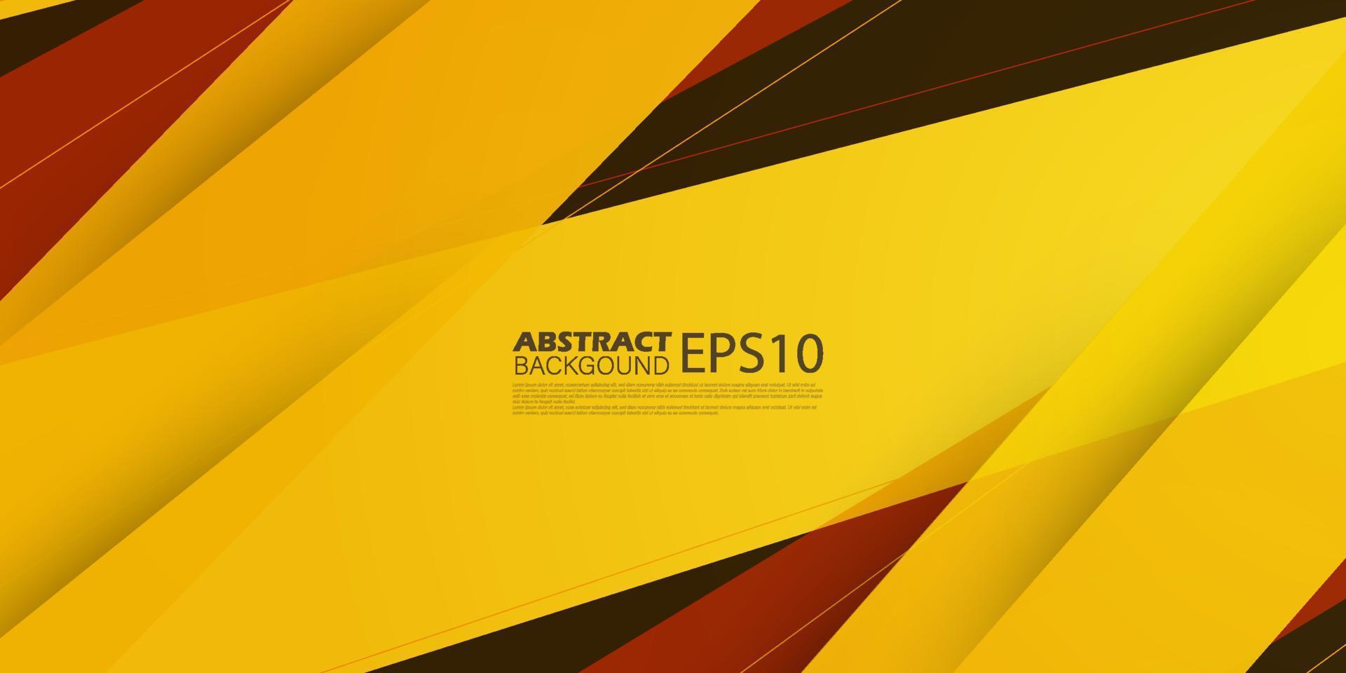 fundo amarelo desportivo abstrato com design de linhas dinâmicas. vetor de combinação vermelha e marrom.eps10