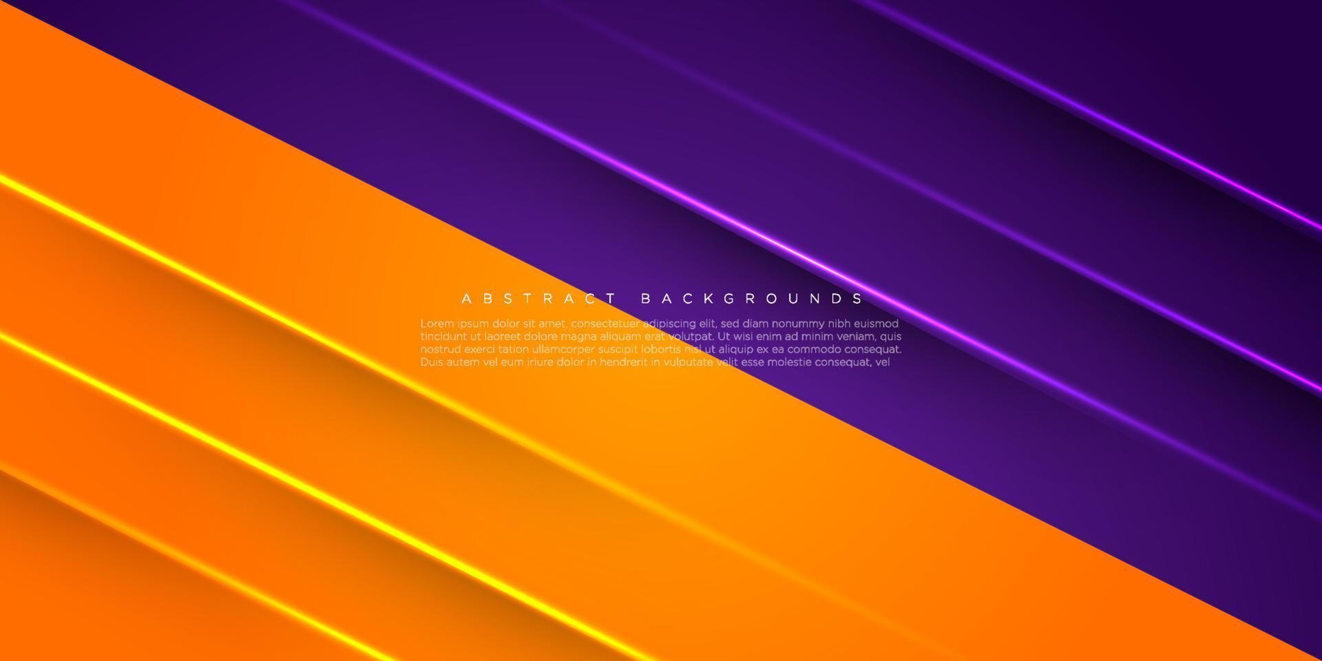 gráfico futurista moderno abstrato. fundo laranja e roxo com design de textura de fundo shadows.abstract, pôster esportivo, banner fundo laranja e roxo. vetor eps10