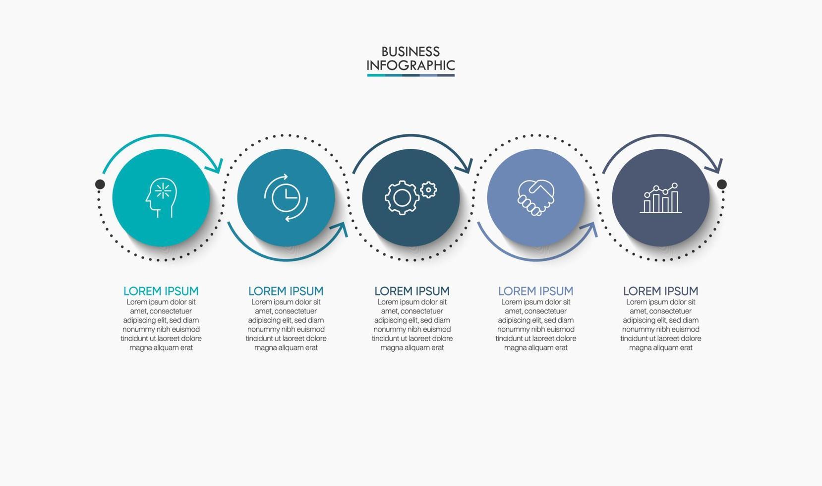 apresentação modelo de infográfico de negócios vetor