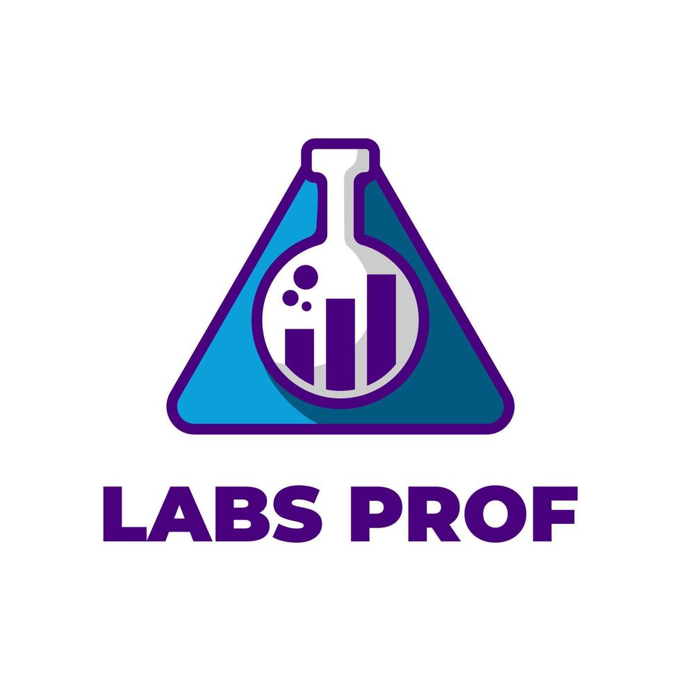 logotipo do laboratório médico. design de logotipo de laboratórios de ciências. logotipo do laboratório bio orgânico. logotipo do laboratório. vetor