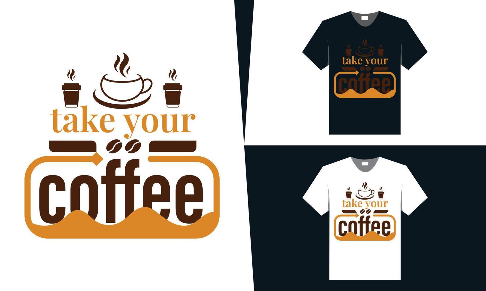 melhor design de camiseta de café, design de tipografia para amante de café vetor