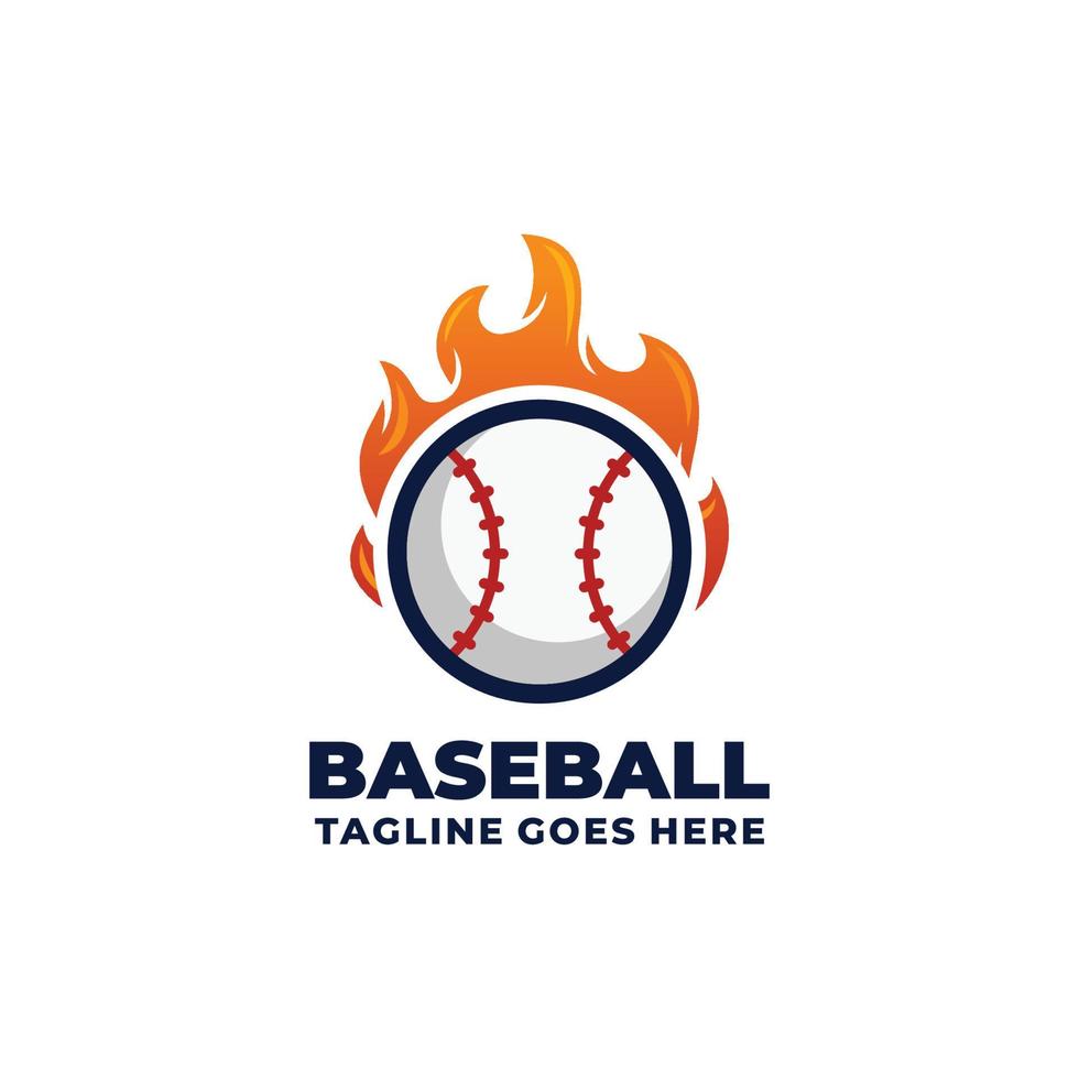 ilustração vetorial de design de logotipo de beisebol vetor