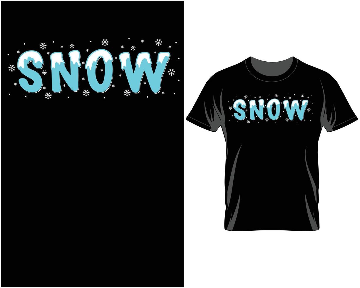 vetor de design de camiseta de natal feia de neve
