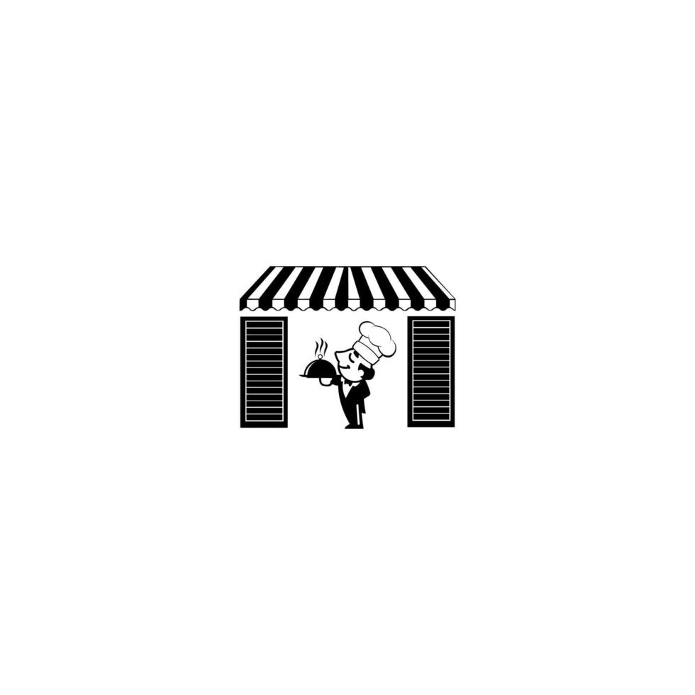 modelo de logotipo do restaurante. símbolo de chapéu de cozinheiro chef. adequado para logotipo da empresa, impressão, digital, ícone, aplicativos e outros fins de material de marketing vetor