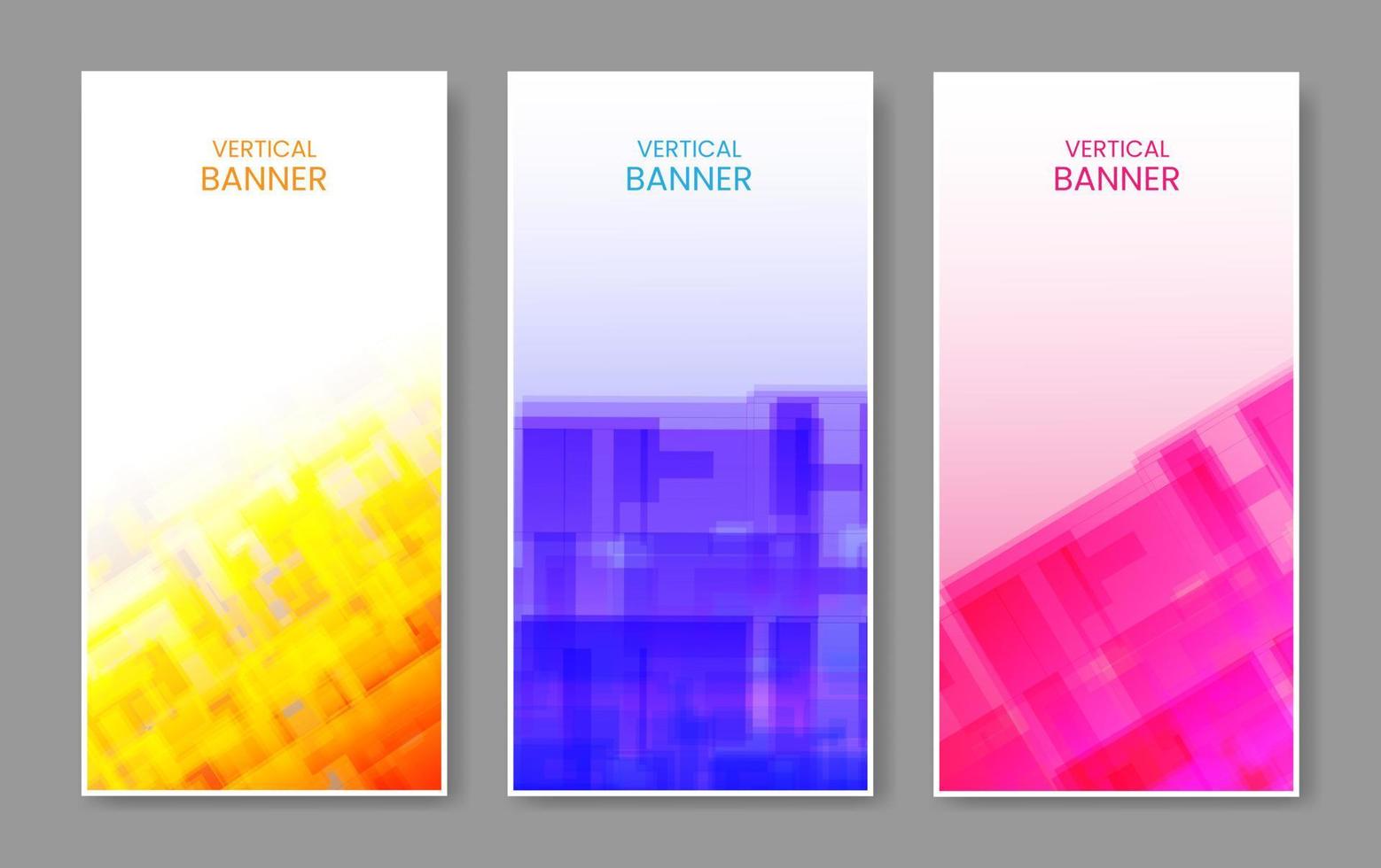 forma de geometria de coleção de negócios de banner vertical vetor