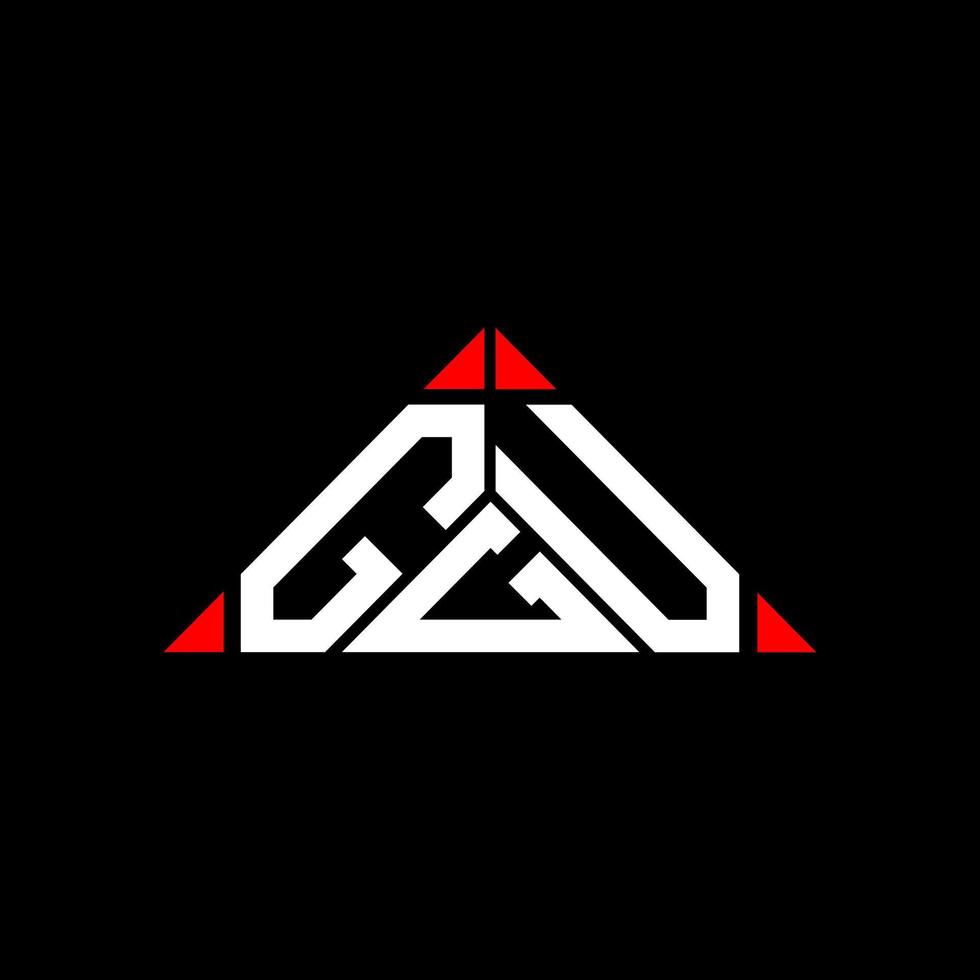 design criativo do logotipo da letra ggu com gráfico vetorial, logotipo simples e moderno ggu. vetor