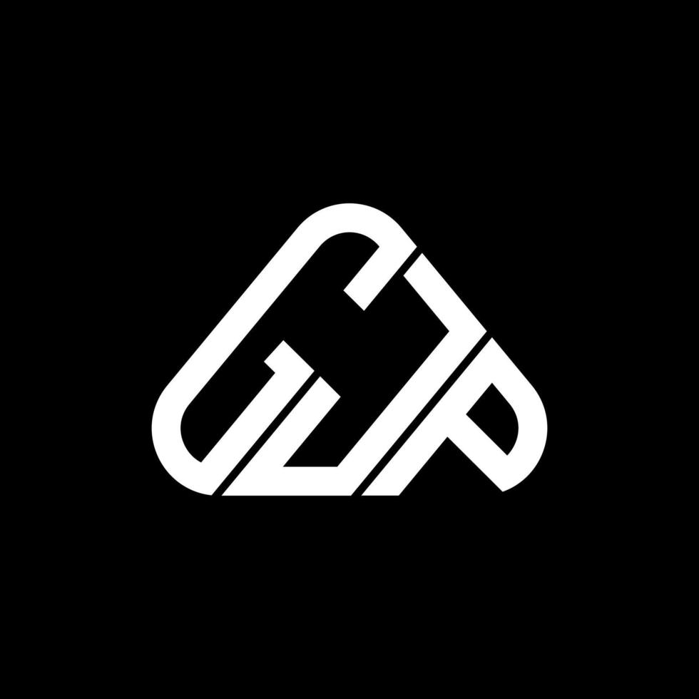 design criativo do logotipo da carta gjp com gráfico vetorial, logotipo gjp simples e moderno. vetor