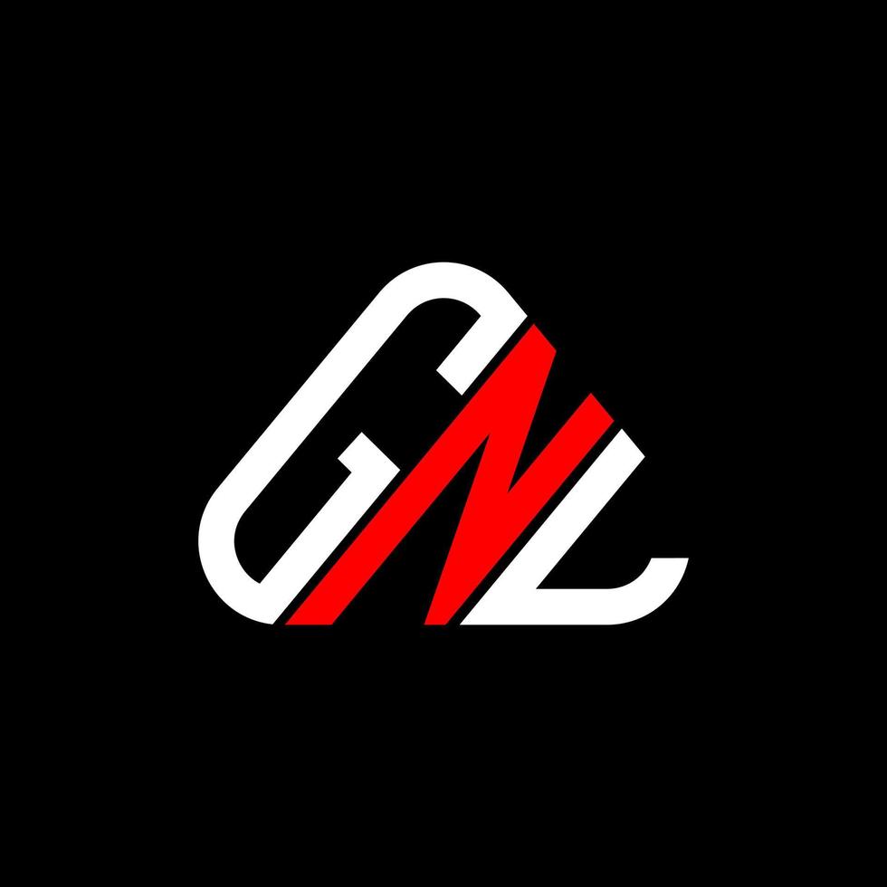 design criativo do logotipo da letra gnl com gráfico vetorial, logotipo gnl simples e moderno. vetor