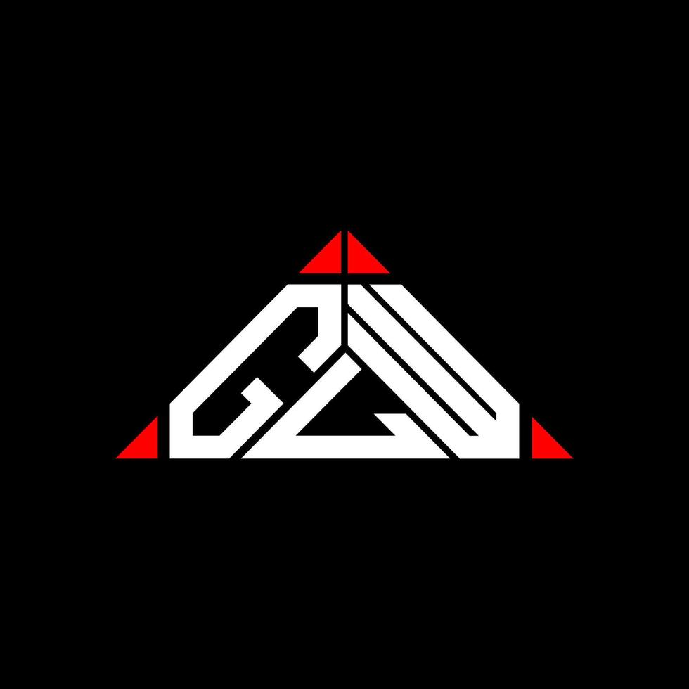 design criativo do logotipo da carta glw com gráfico vetorial, logotipo simples e moderno glw. vetor