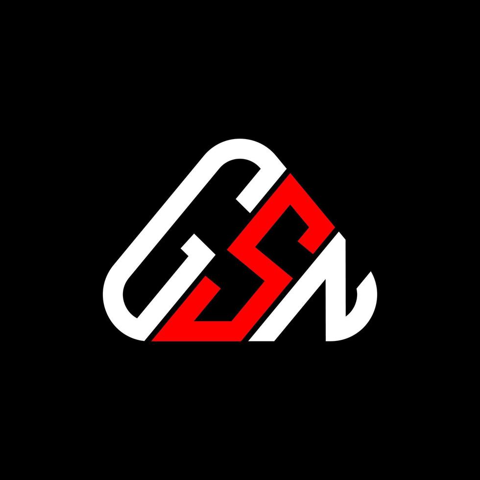 design criativo do logotipo da carta gsn com gráfico vetorial, logotipo simples e moderno da gsn. vetor