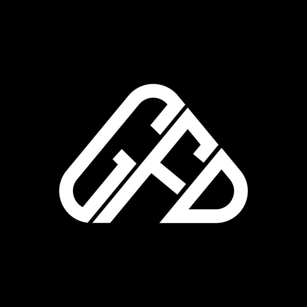 design criativo do logotipo da carta gfd com gráfico vetorial, logotipo simples e moderno gfd. vetor