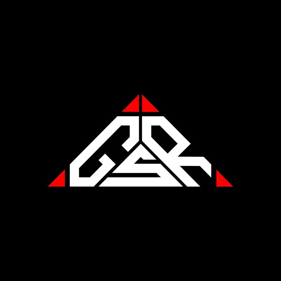 design criativo do logotipo da carta gsr com gráfico vetorial, logotipo gsr simples e moderno. vetor