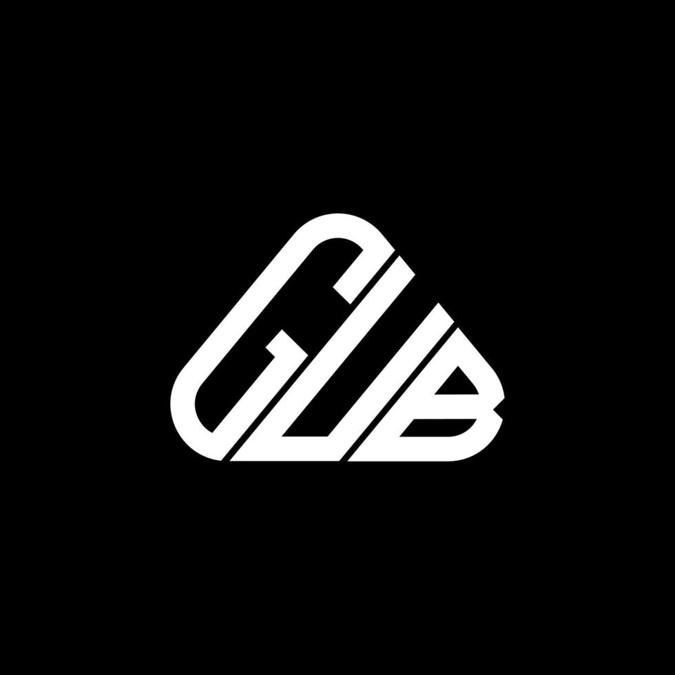 design criativo do logotipo da letra gub com gráfico vetorial, logotipo simples e moderno do gub. vetor