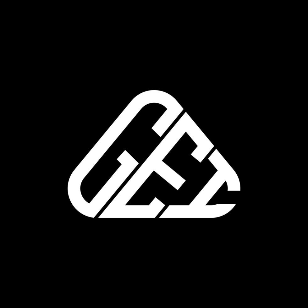 design criativo do logotipo da carta gei com gráfico vetorial, logotipo gei simples e moderno. vetor
