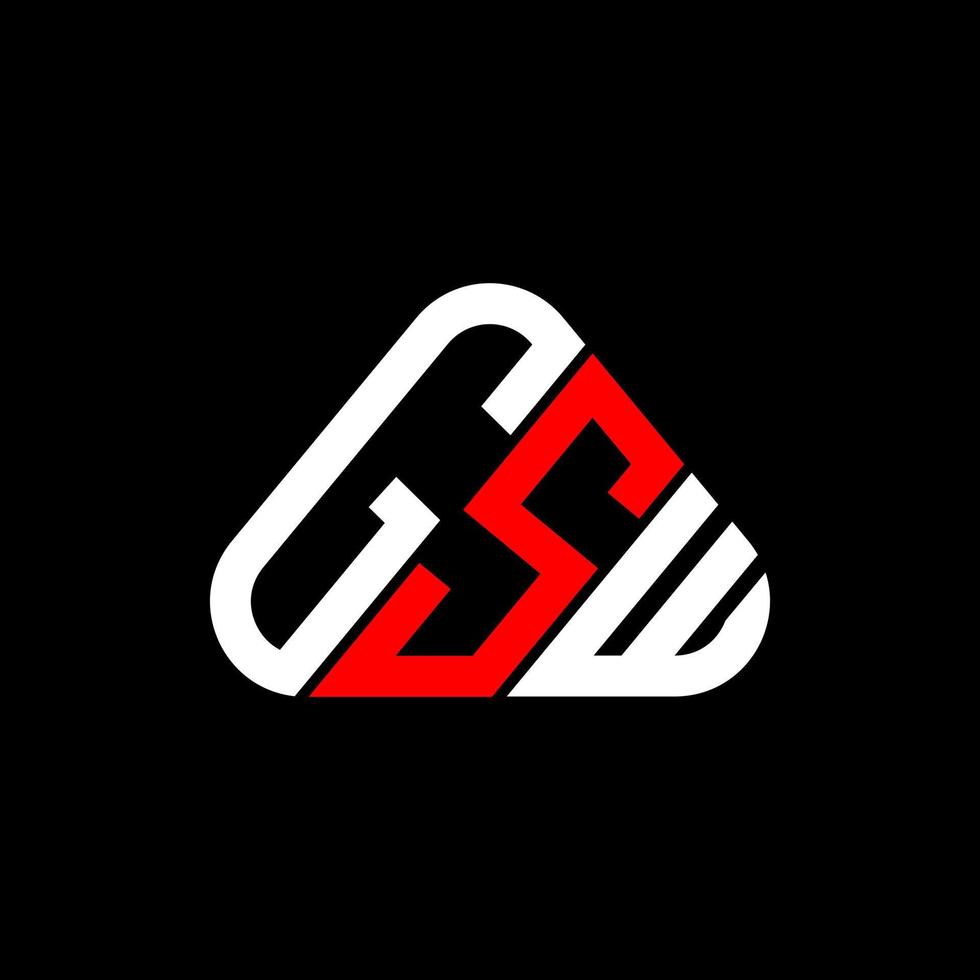 design criativo do logotipo da carta gsw com gráfico vetorial, logotipo simples e moderno gsw. vetor