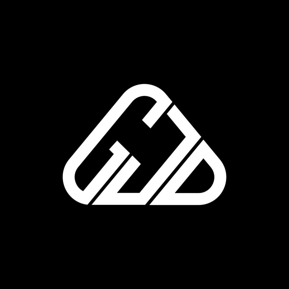 design criativo do logotipo da carta gjd com gráfico vetorial, logotipo simples e moderno gjd. vetor