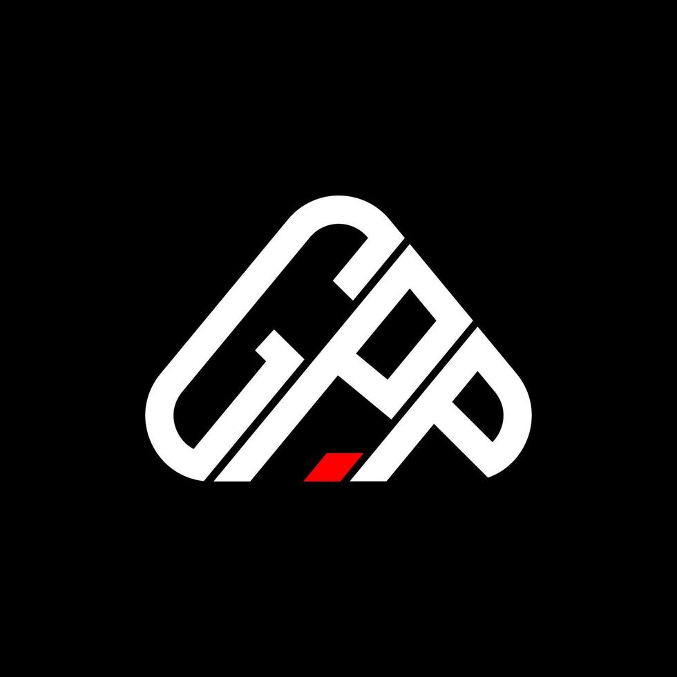 design criativo do logotipo da carta gpp com gráfico vetorial, logotipo gpp simples e moderno. vetor