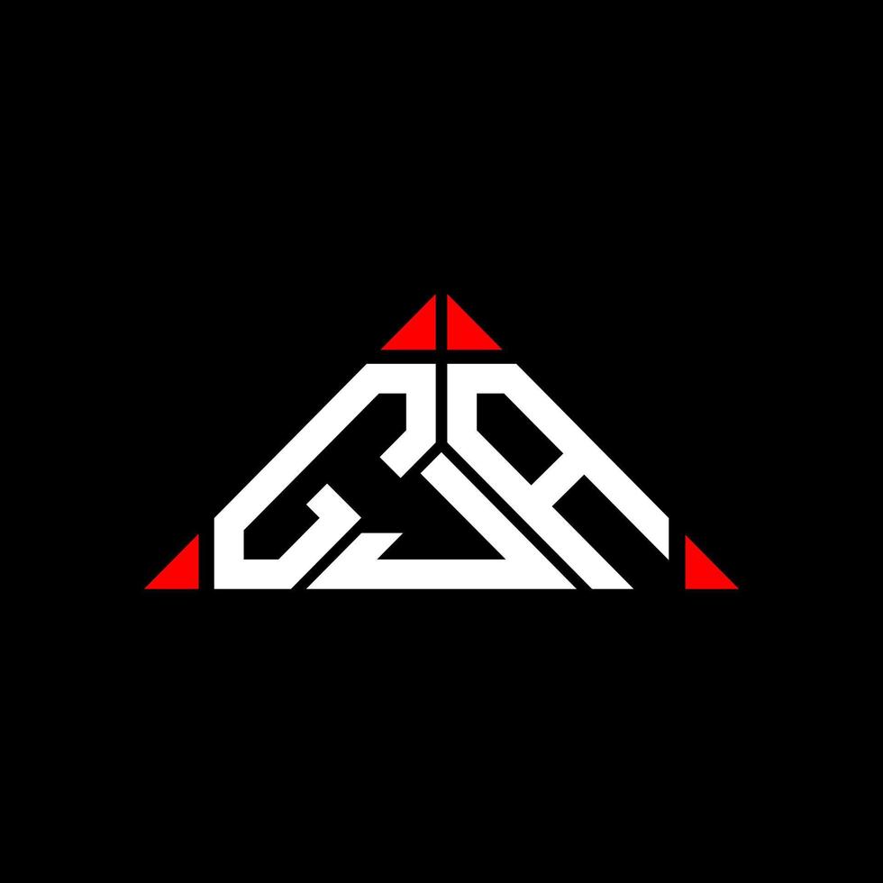 gja letter logo design criativo com gráfico vetorial, gja logotipo simples e moderno. vetor