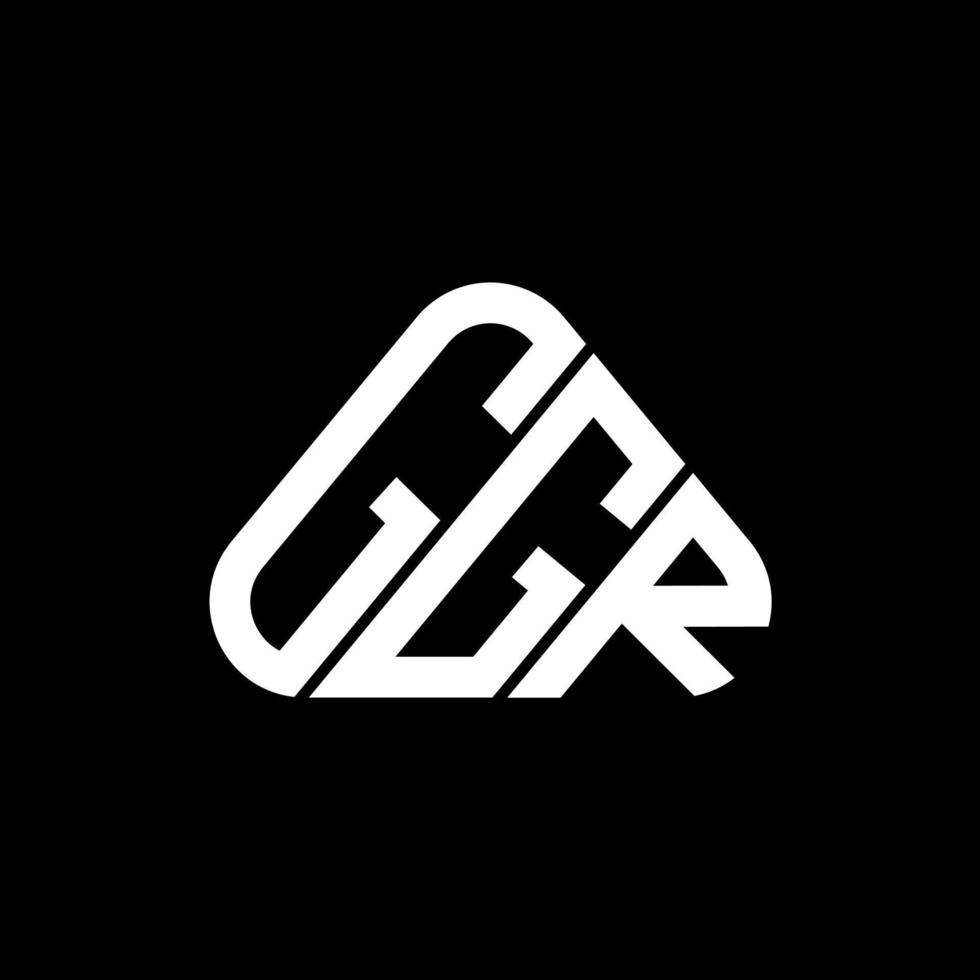 design criativo do logotipo da letra GGR com gráfico vetorial, logotipo GGR simples e moderno. vetor