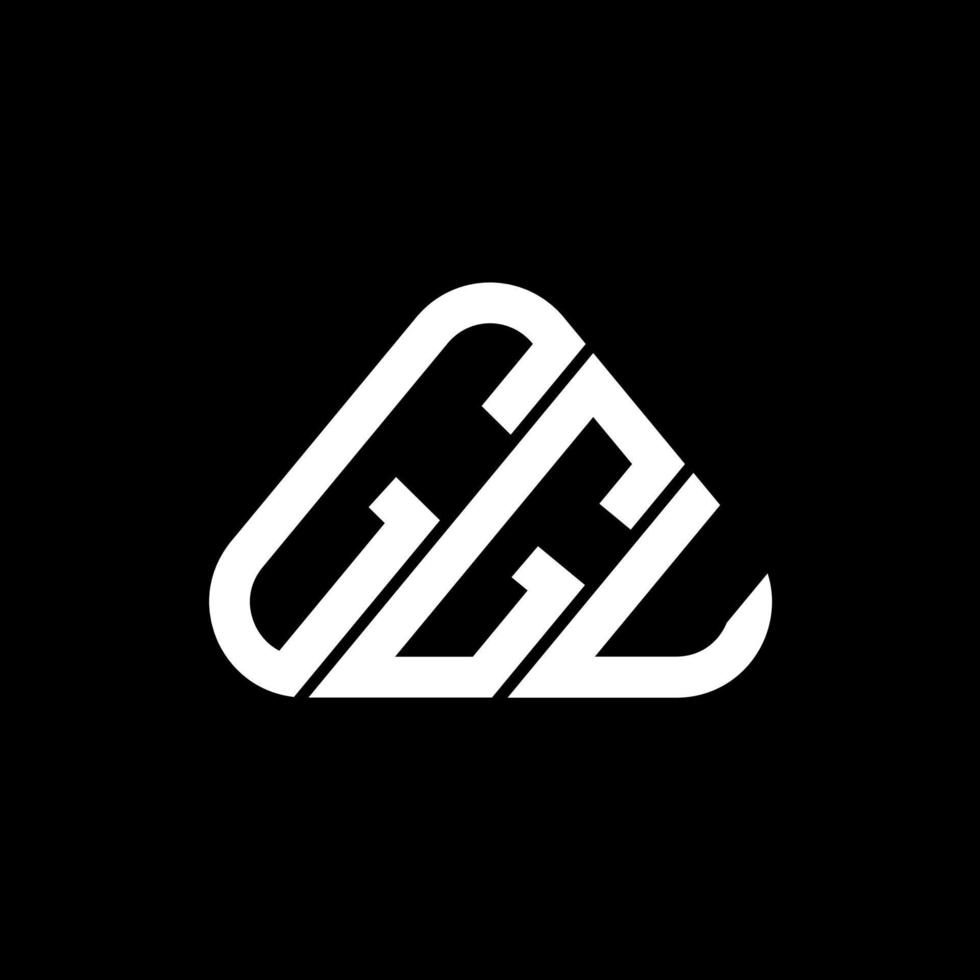 design criativo do logotipo da letra ggu com gráfico vetorial, logotipo simples e moderno ggu. vetor