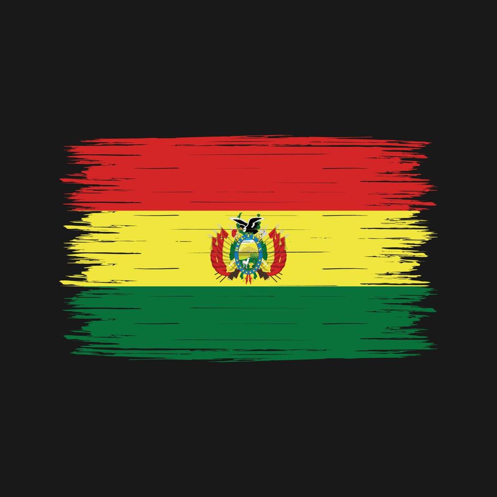 escova de bandeira da bolívia vetor