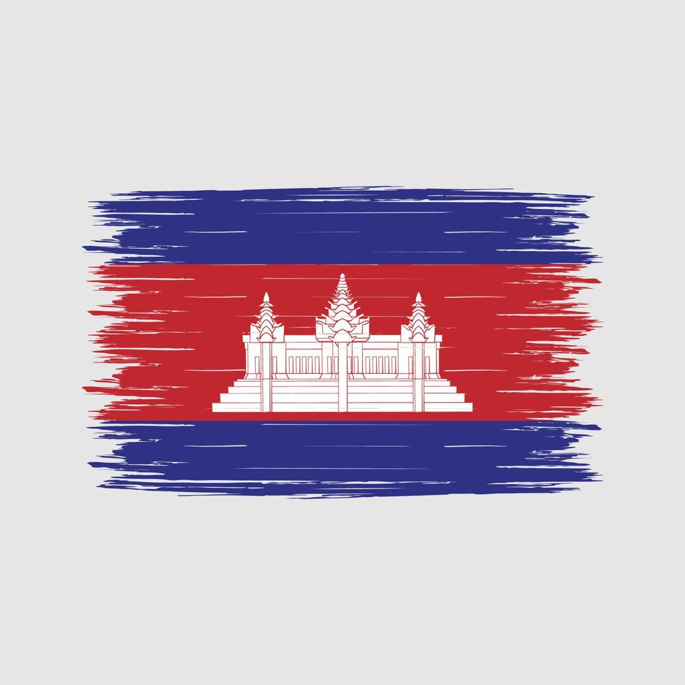 escova de bandeira do camboja vetor