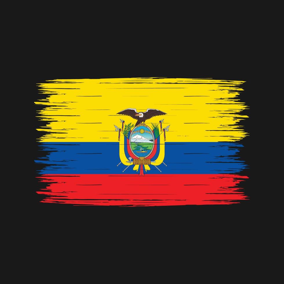 escova de bandeira do equador vetor