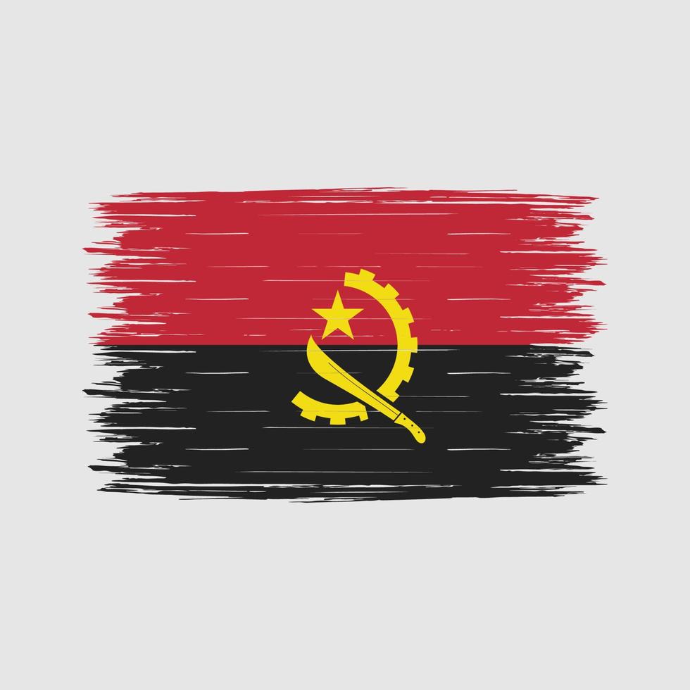 escova de bandeira de angola vetor